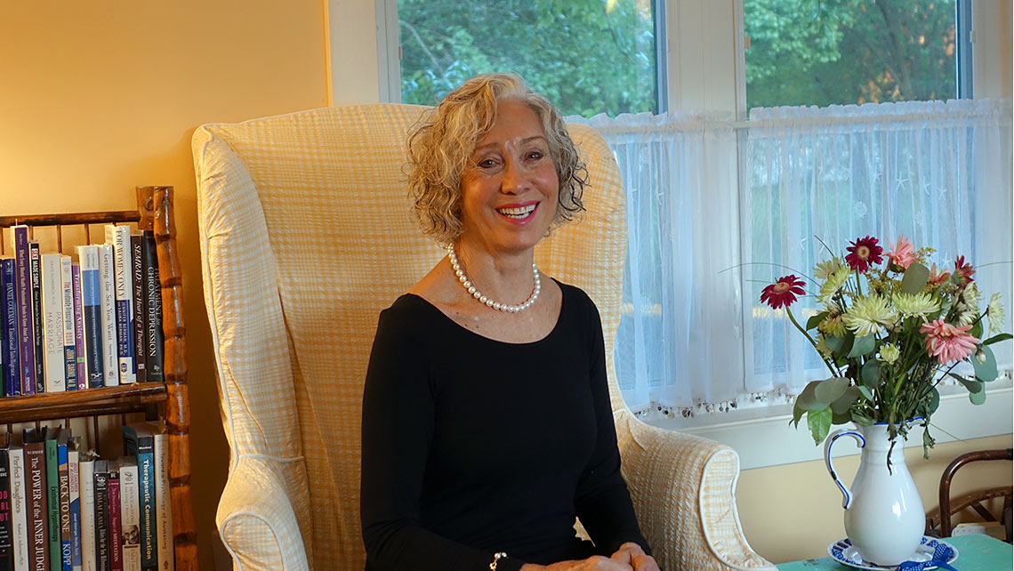 Sonny Kalis seated in her counseling office