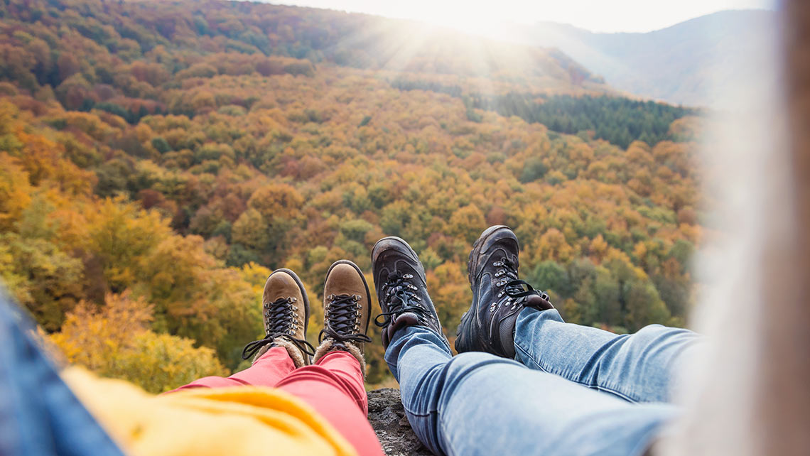 Happy couple in nature